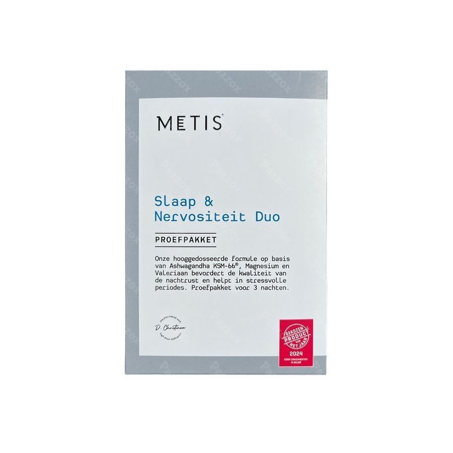 Metis Sleep en Nervositeit Duo Proefpakket 3x2 Plantaardige Capsules