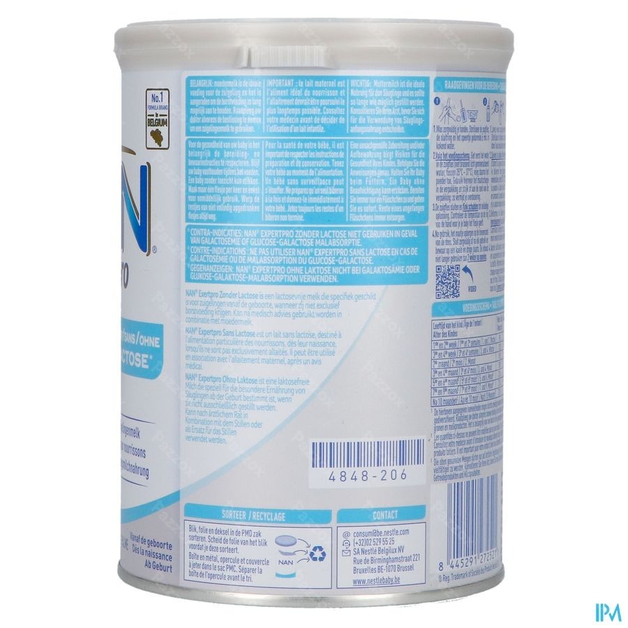 Nan ExpertPro Zonder Lactose 400g