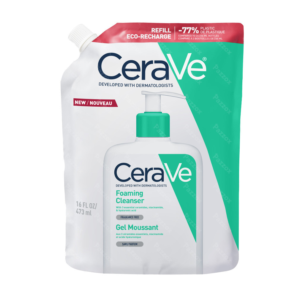 CeraVe Schuimende Reinigingsgel Navulling voor normale tot vette huid 473ml