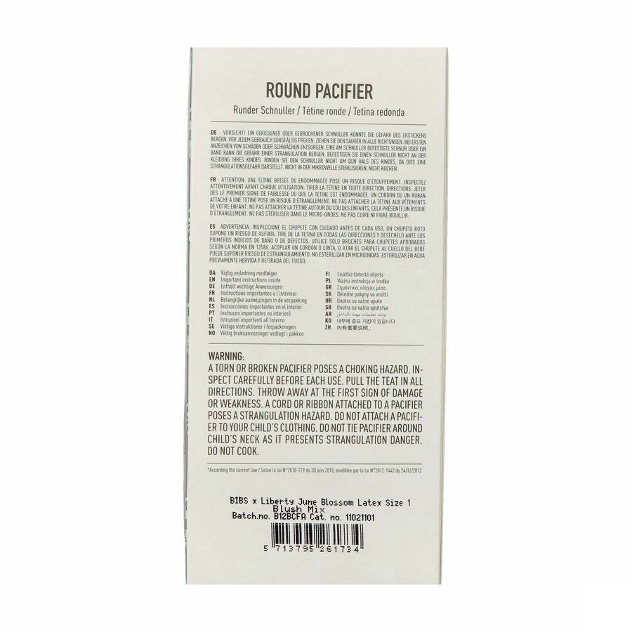 Bibs 1 Fopspeen Duo Liberty Garden Blossom Blush 2