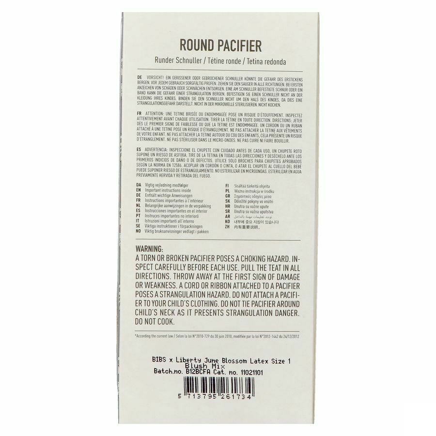 Bibs 1 Fopspeen Duo Liberty Garden Blossom Blush 2