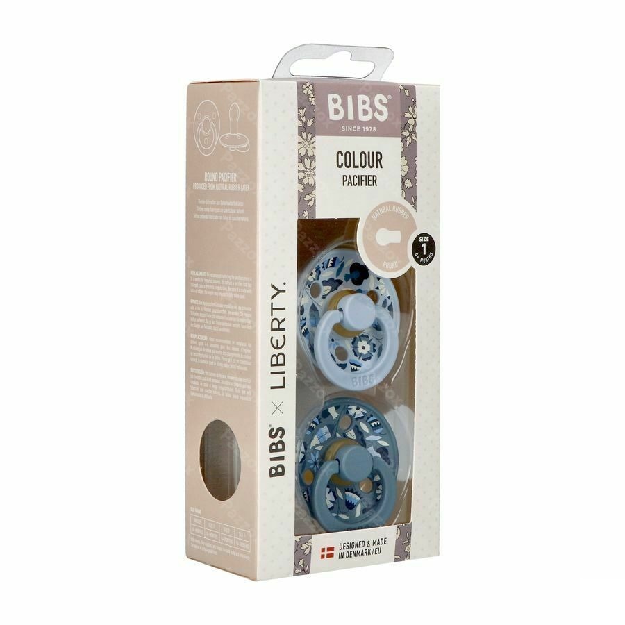 Bibs 1 Fopspeen Duo Liberty Garden Bobo Blue 2