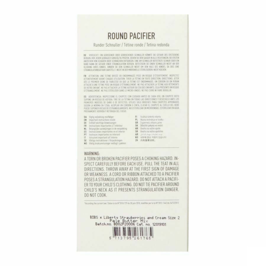 Bibs 2 Fopspeen Duo Liberty Garden Strawber.pale 2