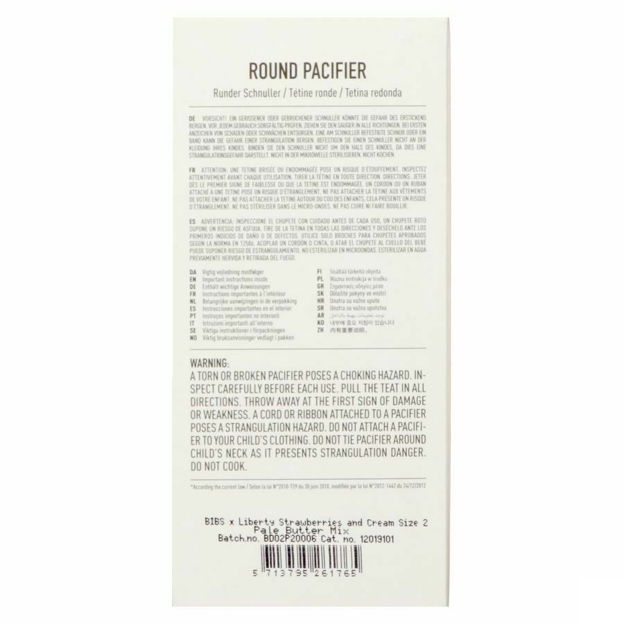 Bibs 2 Fopspeen Duo Liberty Garden Strawber.pale 2