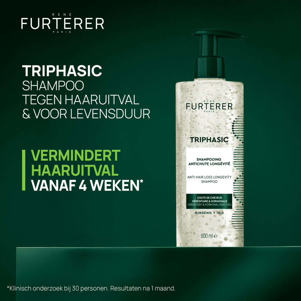 René Furterer Triphasic Anti-haaruitval Shampoo voor Levensduur, Erfelijke & hormonale haaruitval 500ml