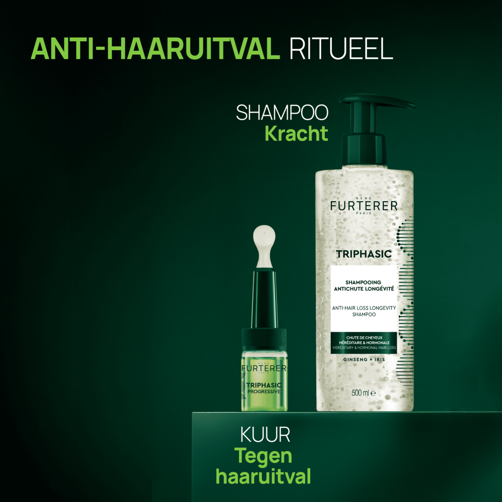 René Furterer Triphasic Anti-haaruitval Shampoo voor Levensduur, Erfelijke & hormonale haaruitval 500ml