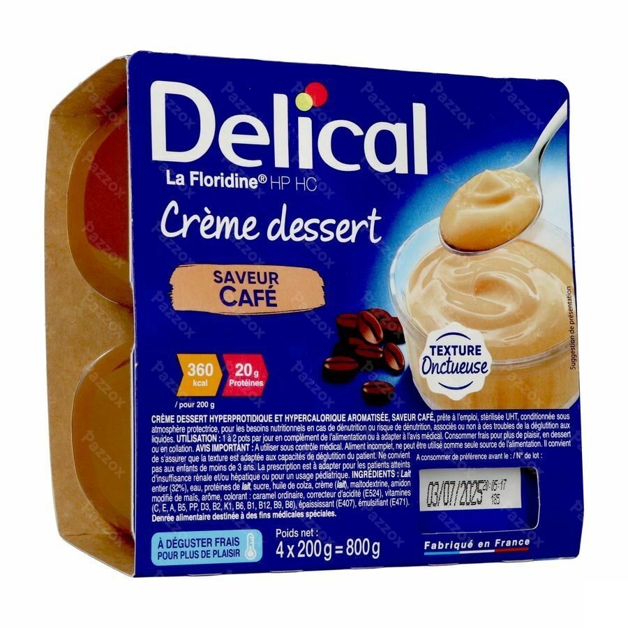 Delical Creme Dessert La Floridine Koffie 4x200g