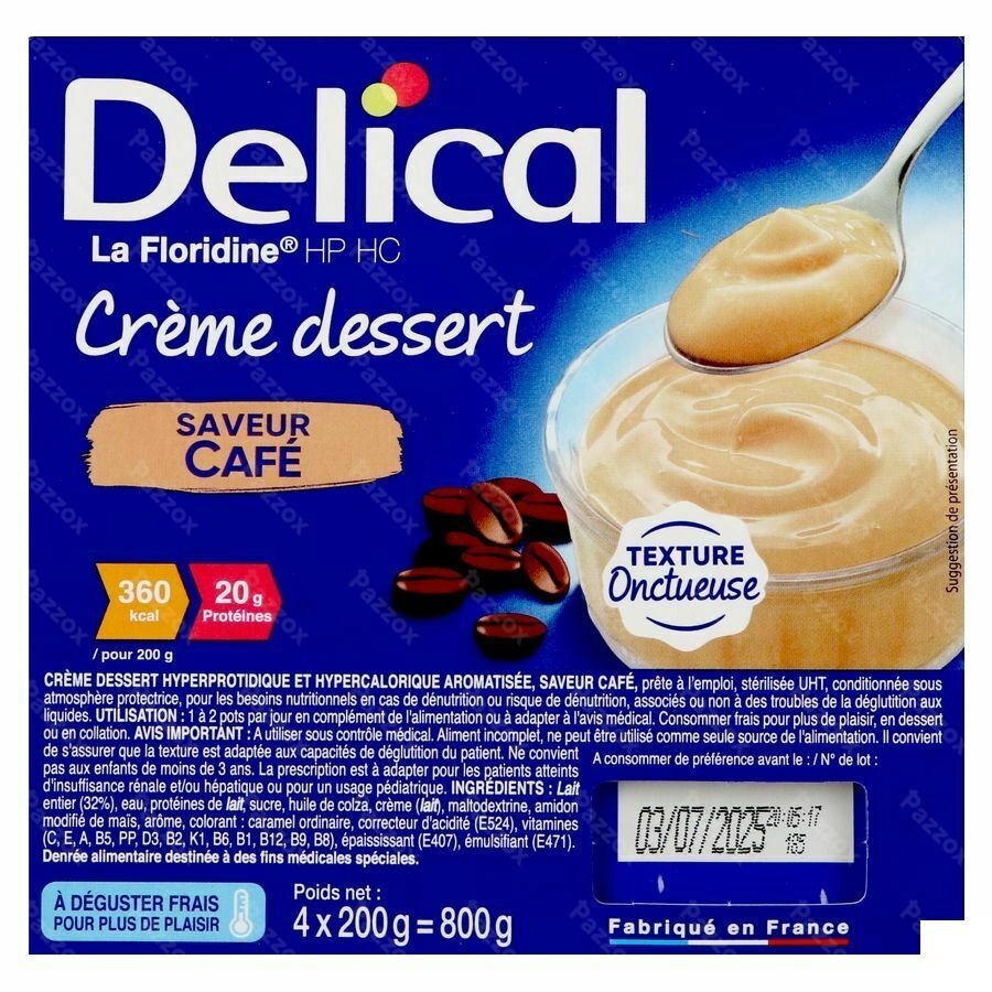 Delical Creme Dessert La Floridine Koffie 4x200g