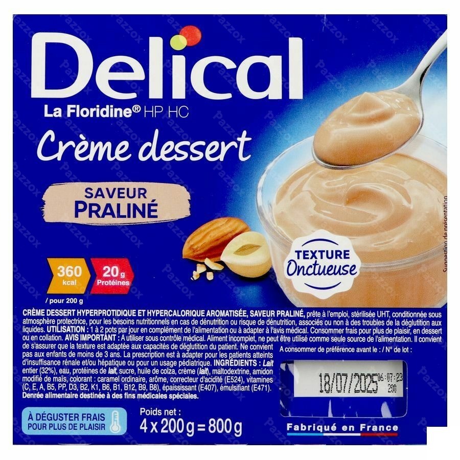 Delical Creme Dessert La Floridine Praline 4x200g
