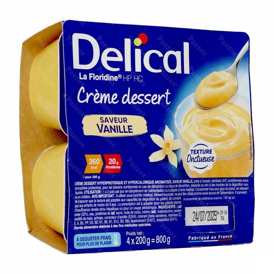 Delical Creme Dessert La Floridine Vanille 4x200g