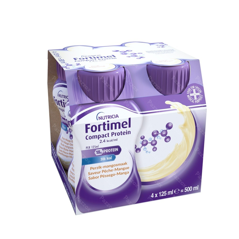Fortimel Compact Protein 2.4 Kcal Perzik - Mango 4x125ml