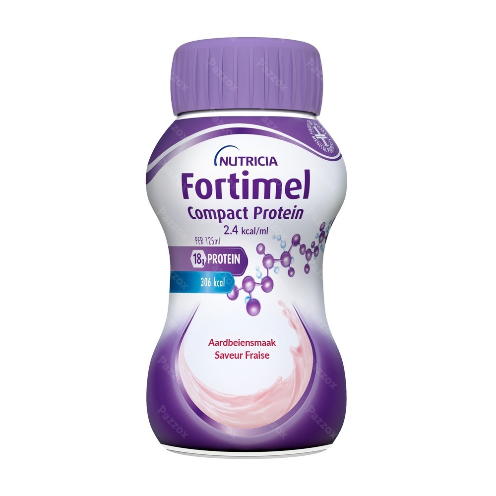 Fortimel Compact Protein 2.4 Kcal Aardbei 4x125ml
