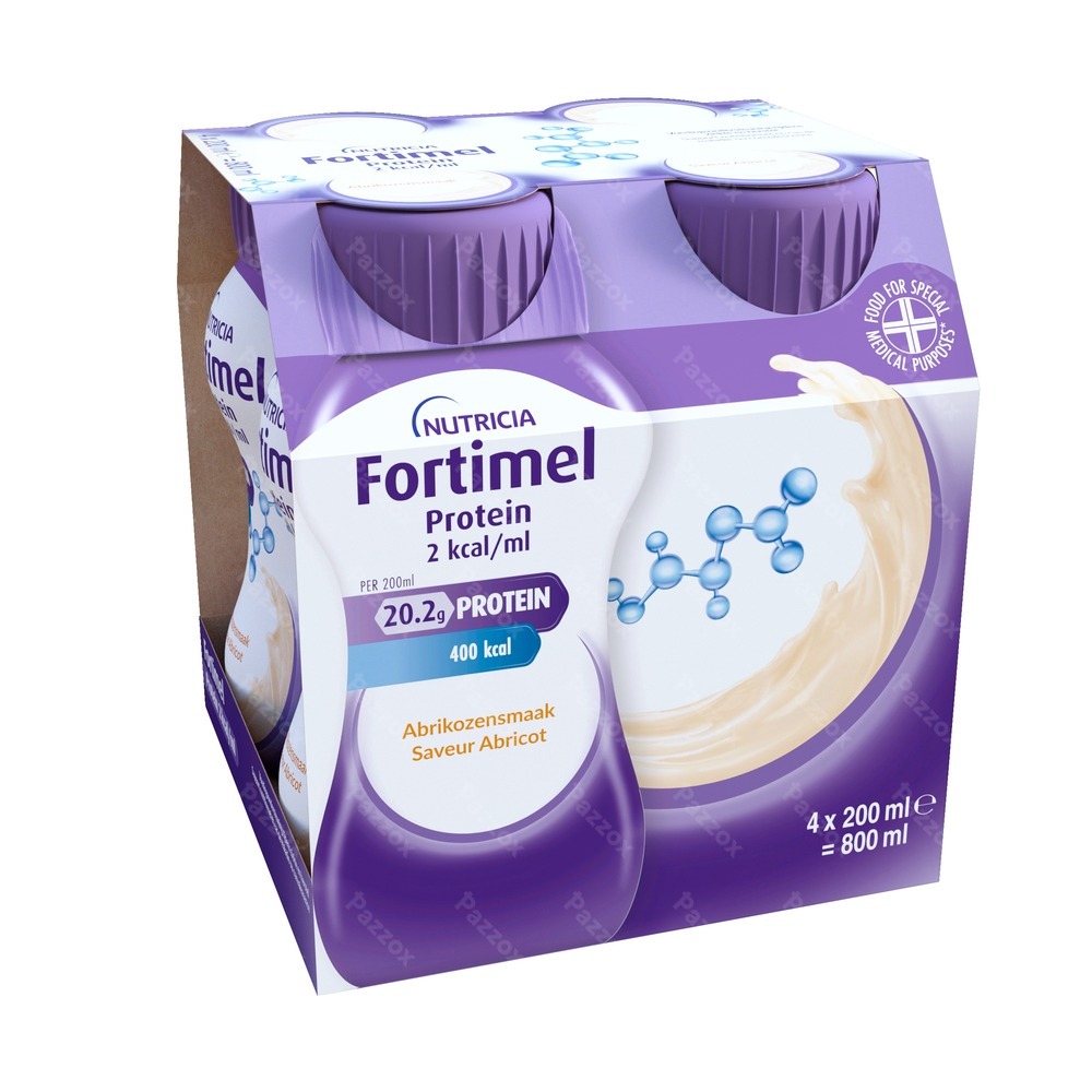 Fortimel Protein 2 Kcal Abrikoos 4x200ml