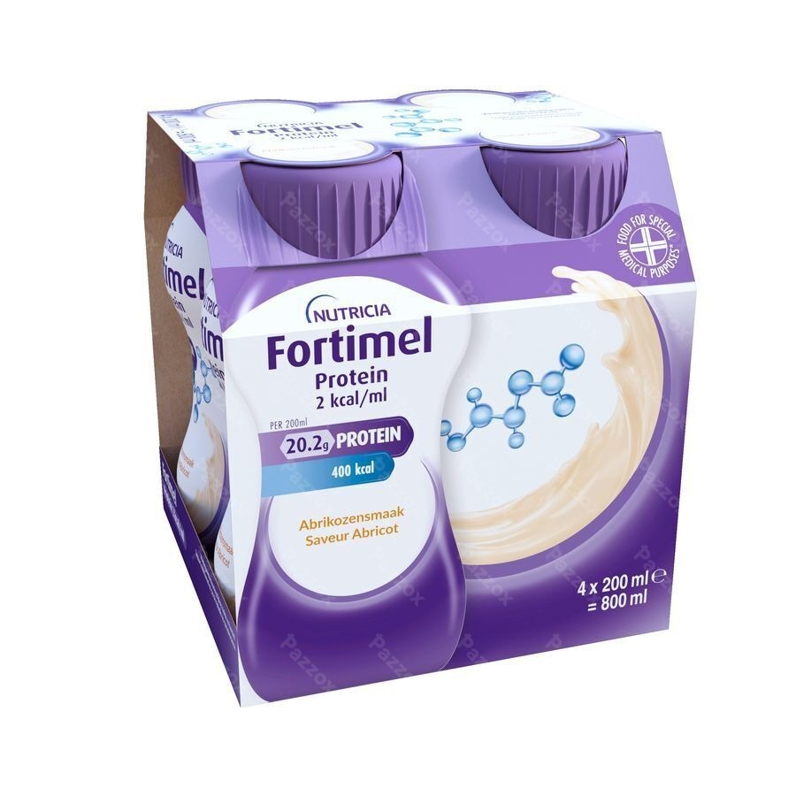Fortimel Protein 2 Kcal Abrikoos 4x200ml