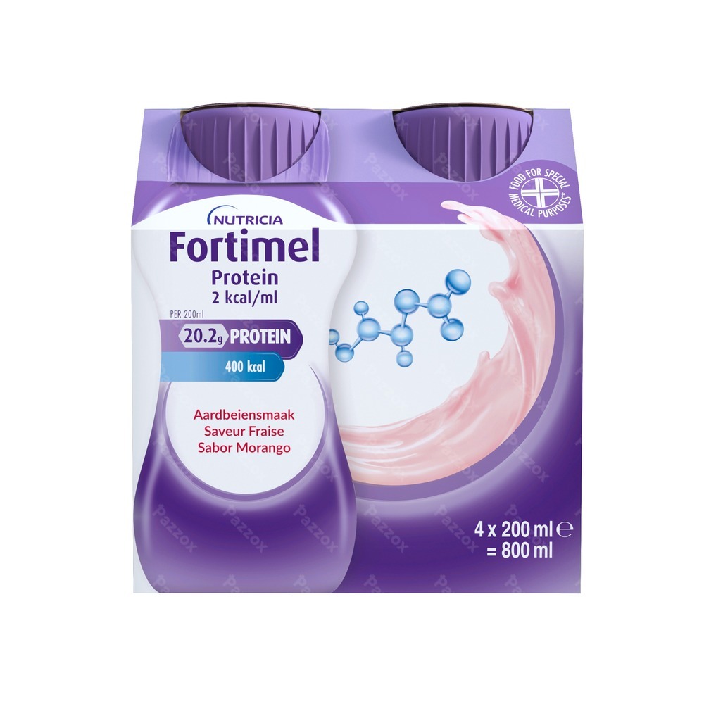 Fortimel Protein 2kcal Aardbei 4x200ml