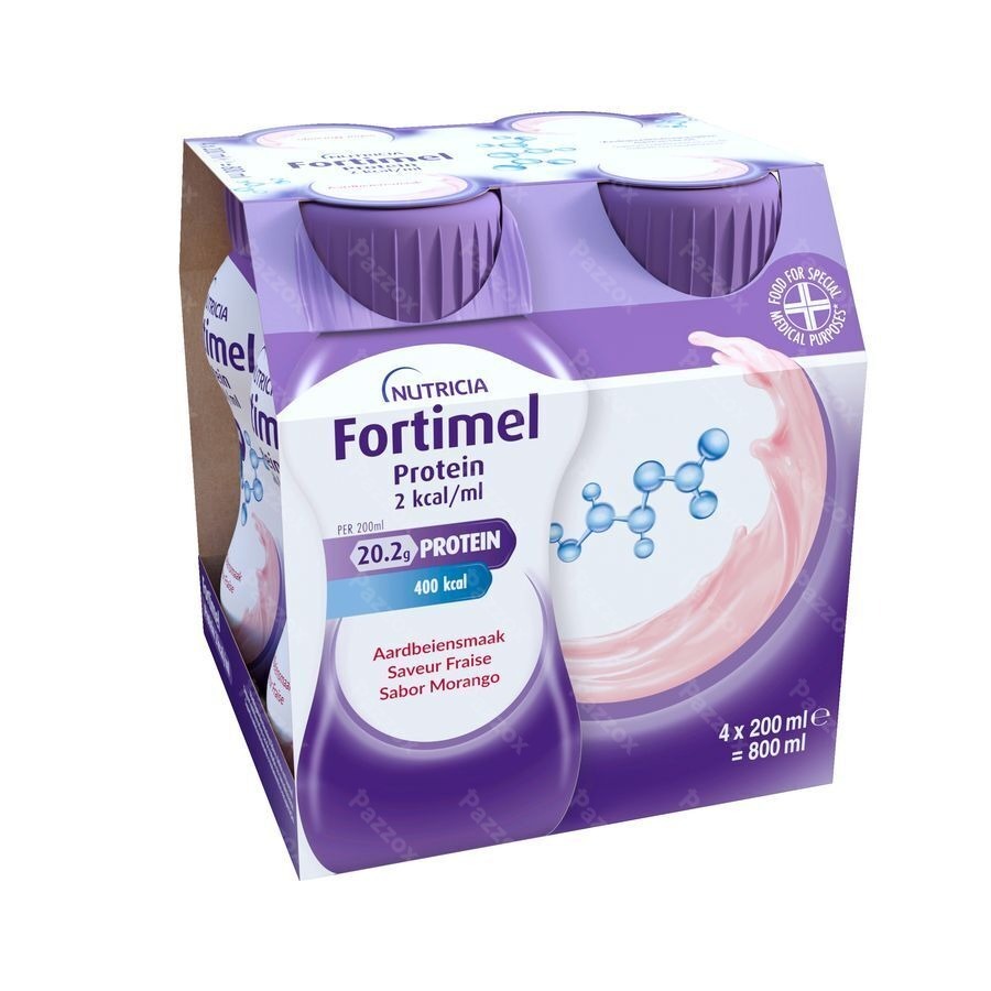 Fortimel Protein 2kcal Aardbei 4x200ml