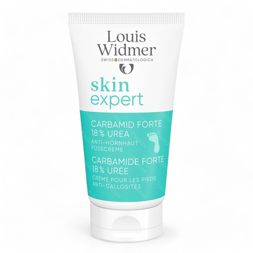 Louis Widmer Skin Expert Carbamide Forte 18% Ureum Voetencrème Tegen Eelt Zonder Parfum 75ml