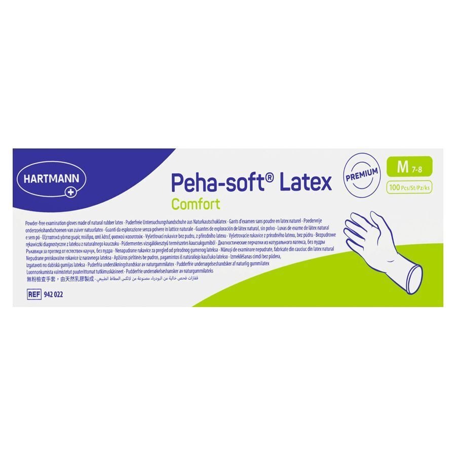 Peha Soft Handschoen Latex Comfort M 100 942022