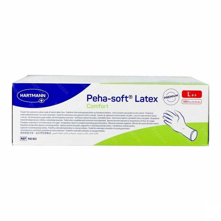 Peha Soft Handschoen Latex Comfort l 100 942023