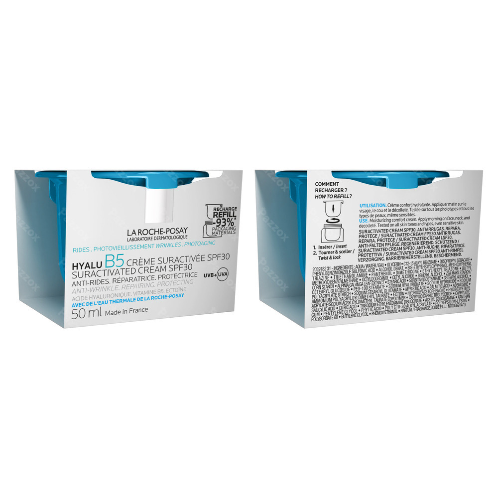 La Roche-Posay Hyalu B5 Suractivated Crème SPF30 Navulling 50ml