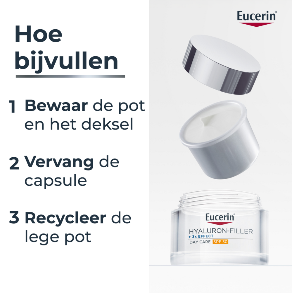 Eucerin Hyaluron-Filler 3x Effect Dagcrème SPF30 Navulling 50ml