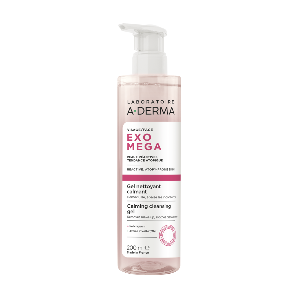 A-Derma Exomega Gezicht Kalmerende Reinigingsgel Huid met neiging tot atopisch eczeem 200 ml
