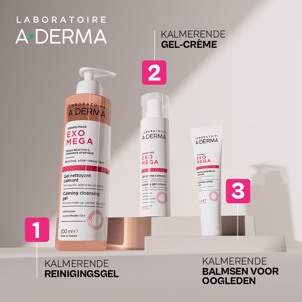 A-Derma Exomega Gezicht Kalmerende Reinigingsgel Huid met neiging tot atopisch eczeem 200 ml