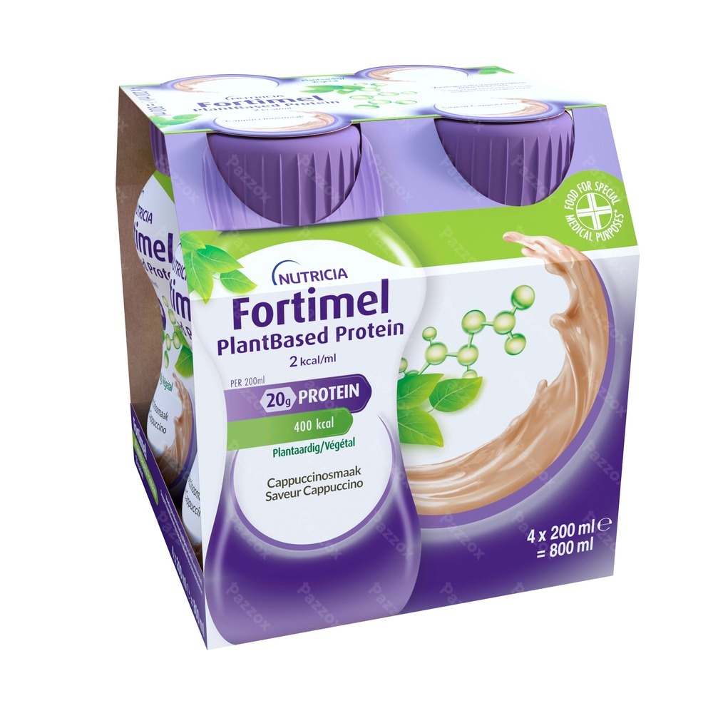 Fortimel Plantbased Protein 2Kcal Capuccinosmaak 4x200ml