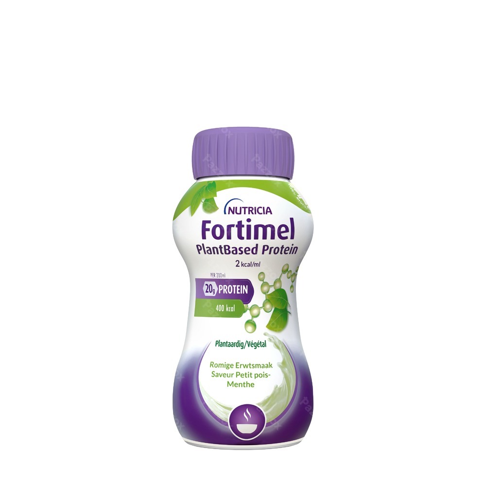 Fortimel PlantBased Protein 2kcal Romige Erwtsmaak Voedingssupplement Ondervoeding Flessen 4x200ml