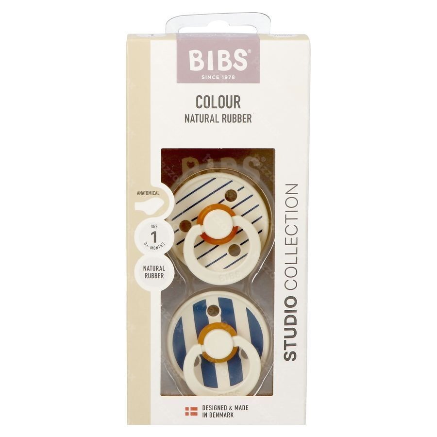 Bibs 1 Fopspeen Anatomic Studio Duo Pin Steel Blue
