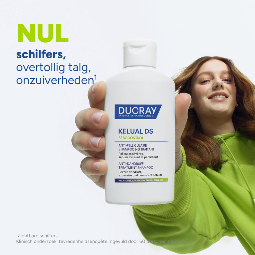 Ducray Kelual DS Sebocontrol Behandelende Anti-roos Shampoo, Ernstige schilfers, Overmatig en hardnekkig talg 100ml
