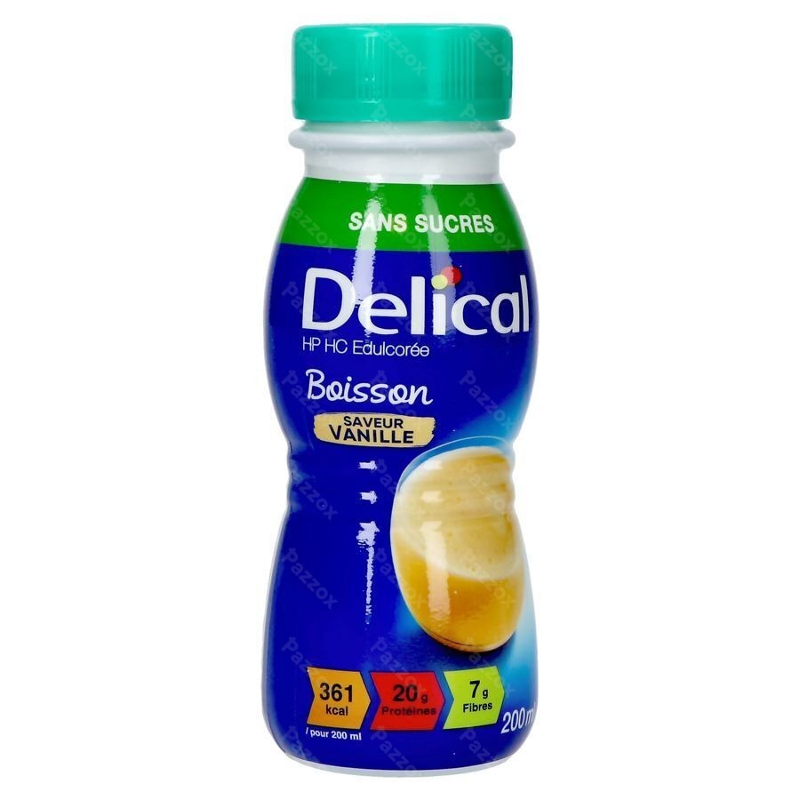 Delical Melkdrank Z/suiker Vanille 4x200ml