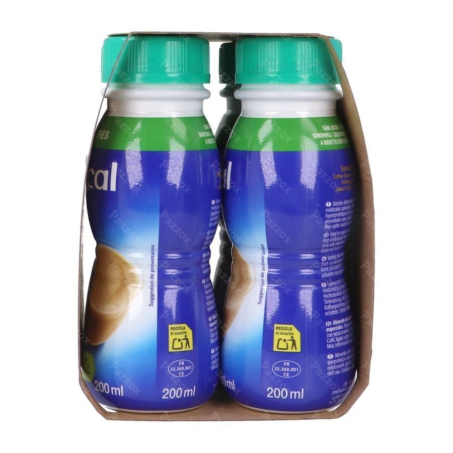Delical Melkdrank Z/suiker Koffie 4x200ml