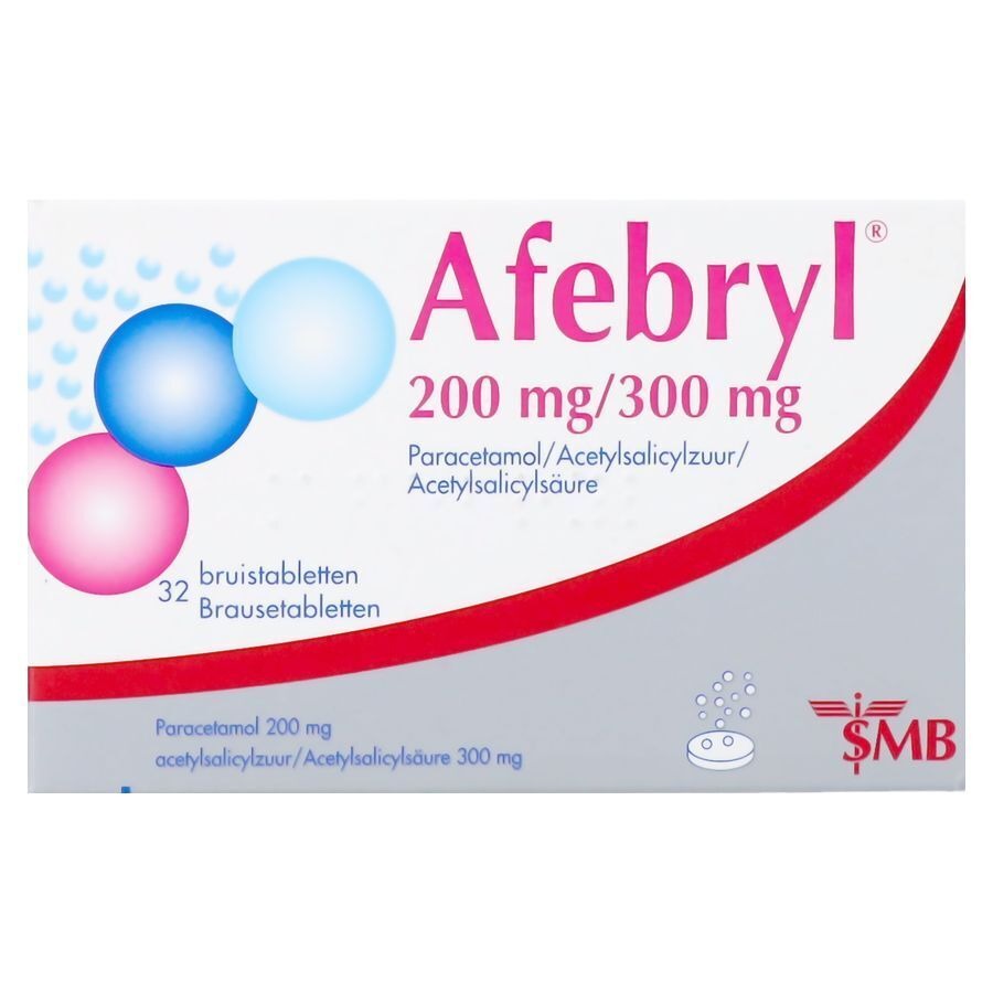 Afebryl 200mg/300mg 32 Bruistabletten