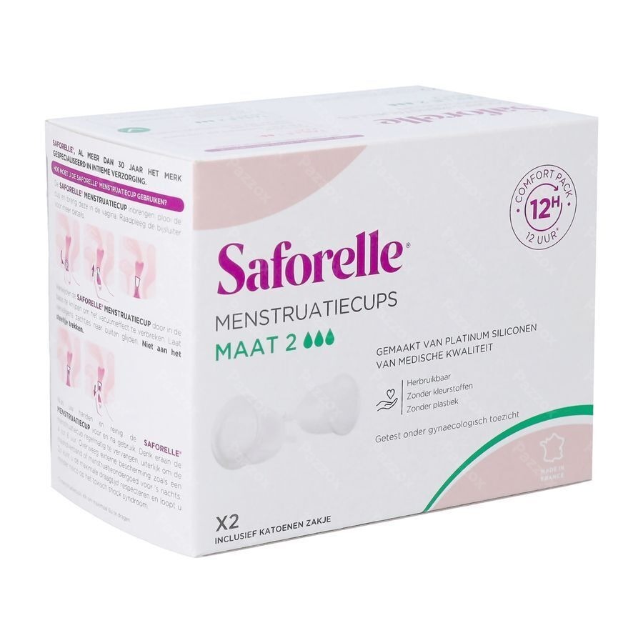 Saforelle Menstruatiecups Pack Comfort 12h T2