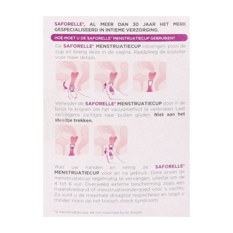 Saforelle Menstruatiecups Pack Comfort 12h T2