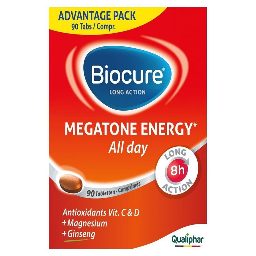Biocure Long Action Megatone Energy 90 tabletten advantage pack | Vitaliteit En energie de hele dag afbeelding
