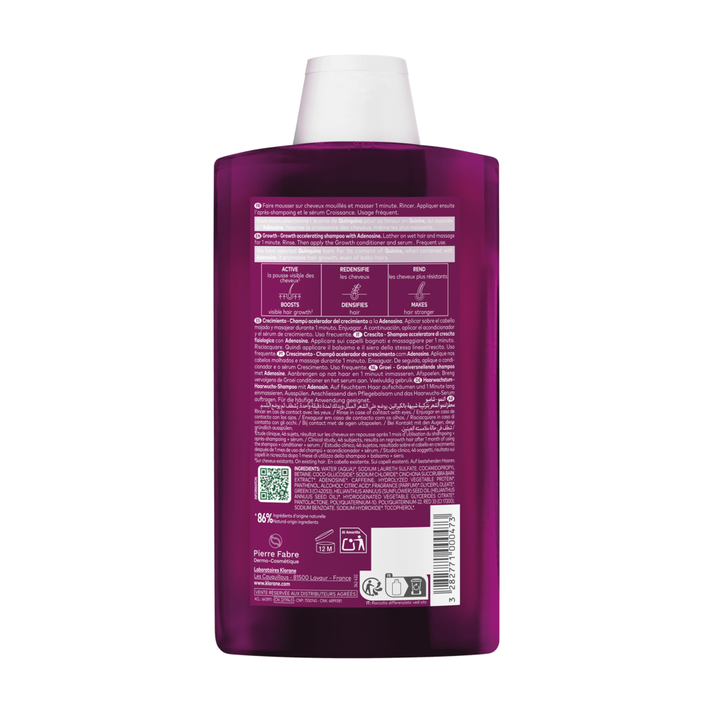 Klorane Kinine Groei Shampoo 400ml