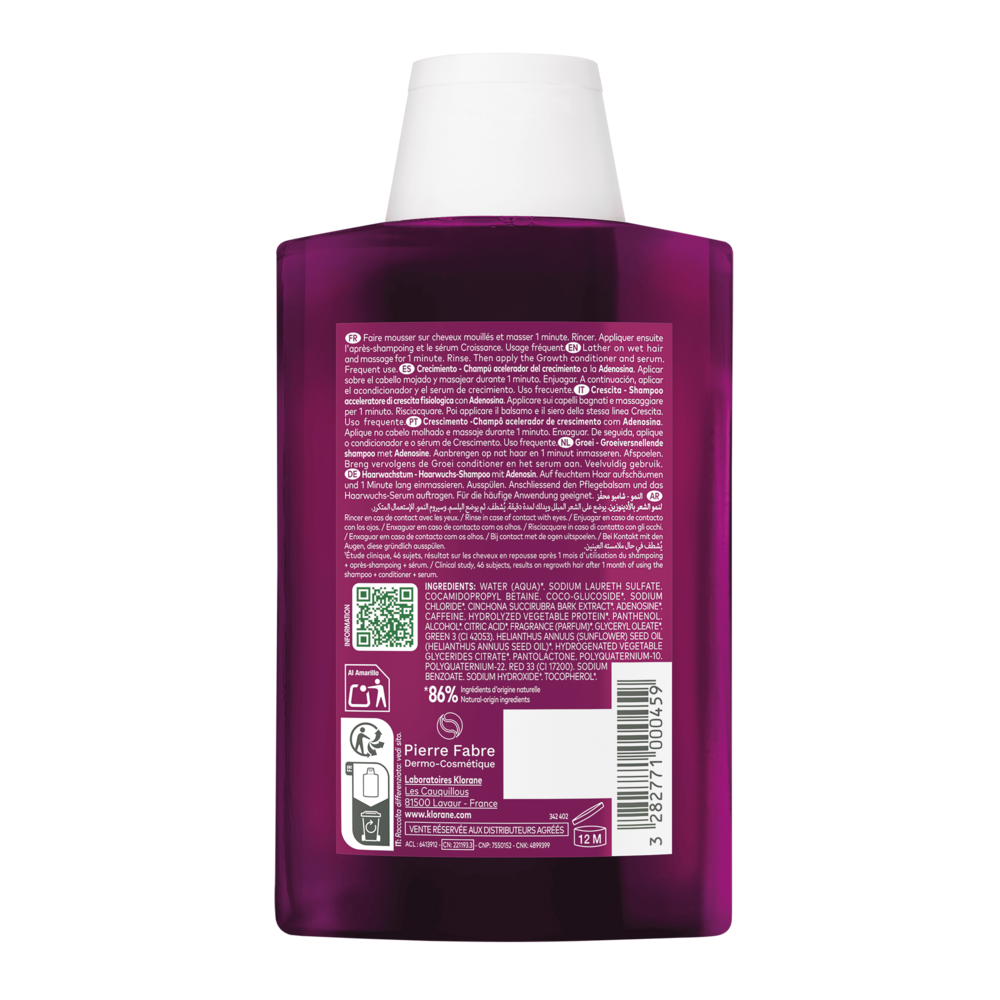 Klorane Kinine Groei Shampoo 200ml