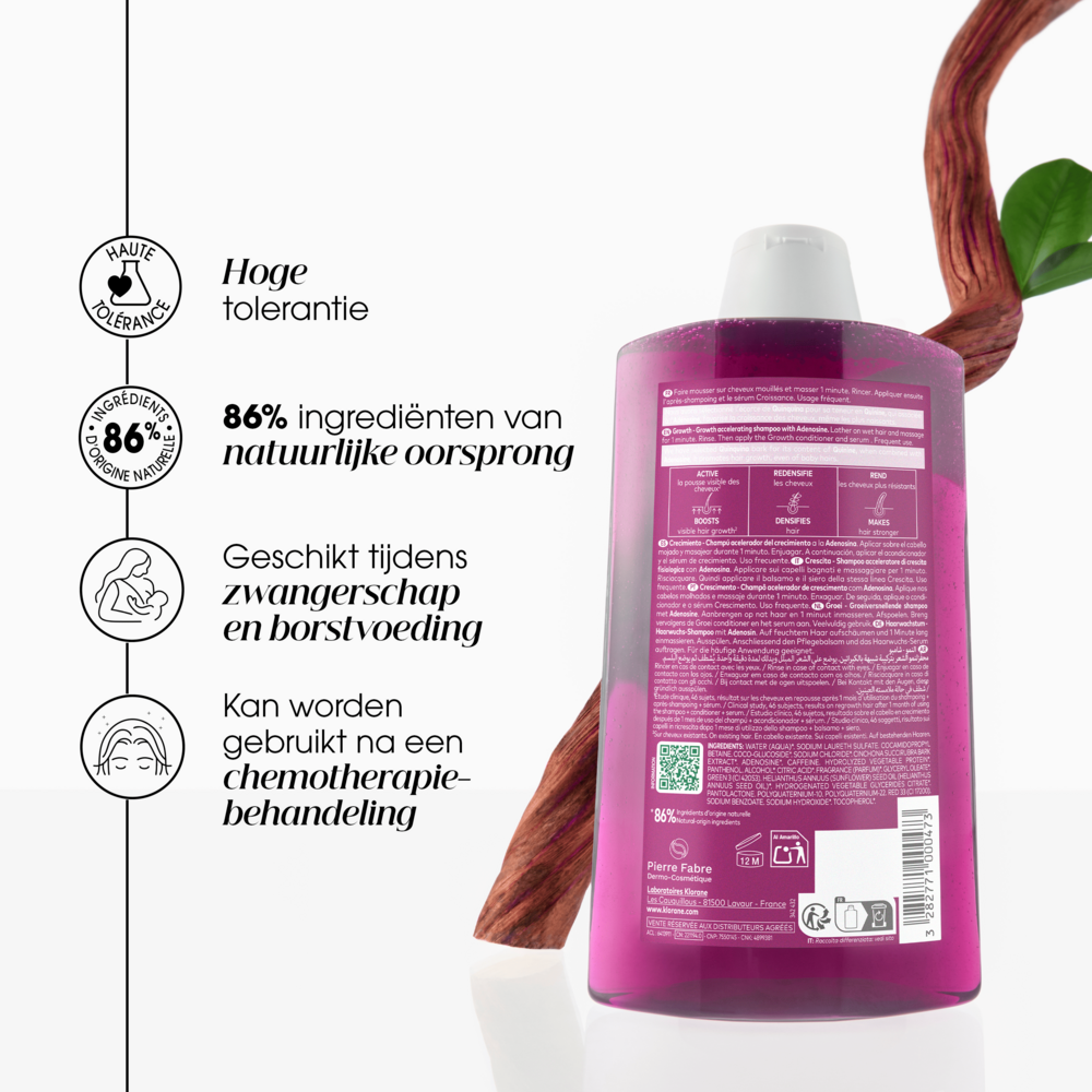 Klorane Kinine Groei Shampoo 200ml