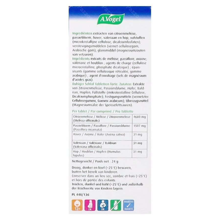 A.Vogel Dormeasan Nachtrust Forte 30 Tabletten