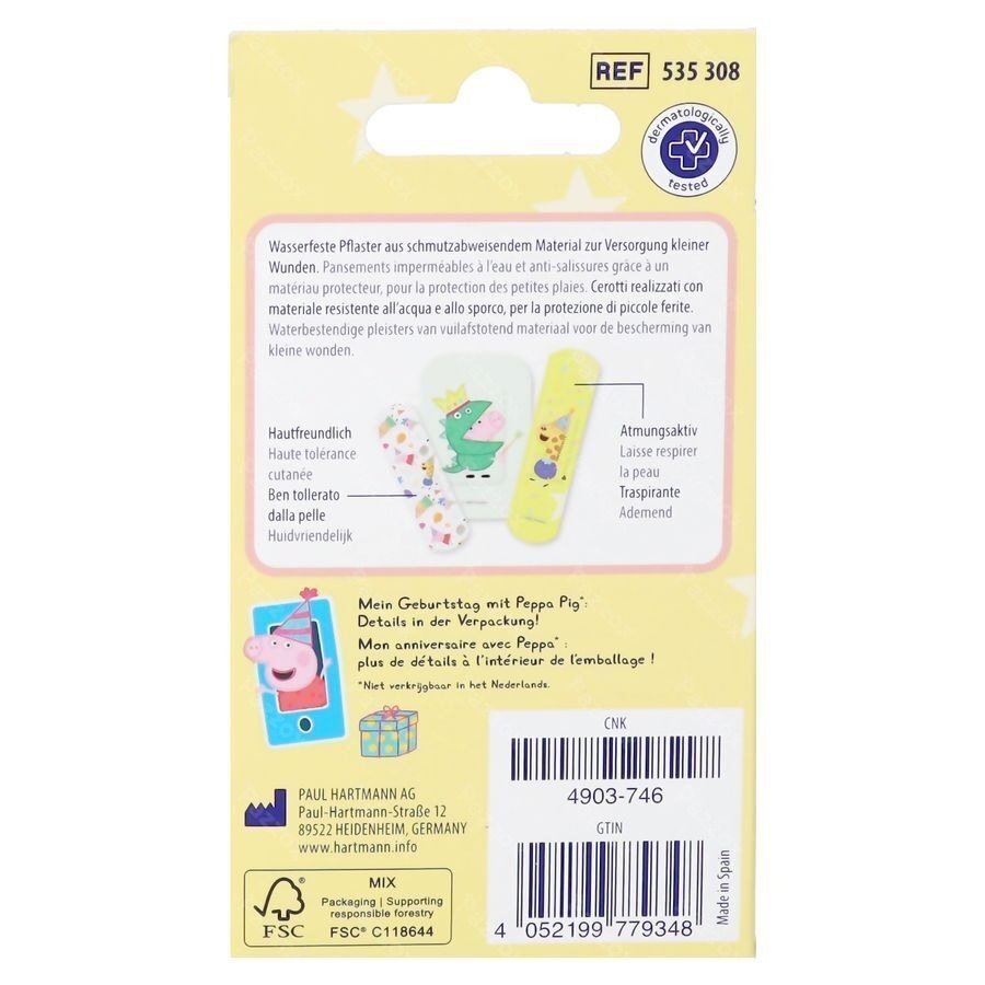 Dermaplast Pleisters Peppa Pig 12