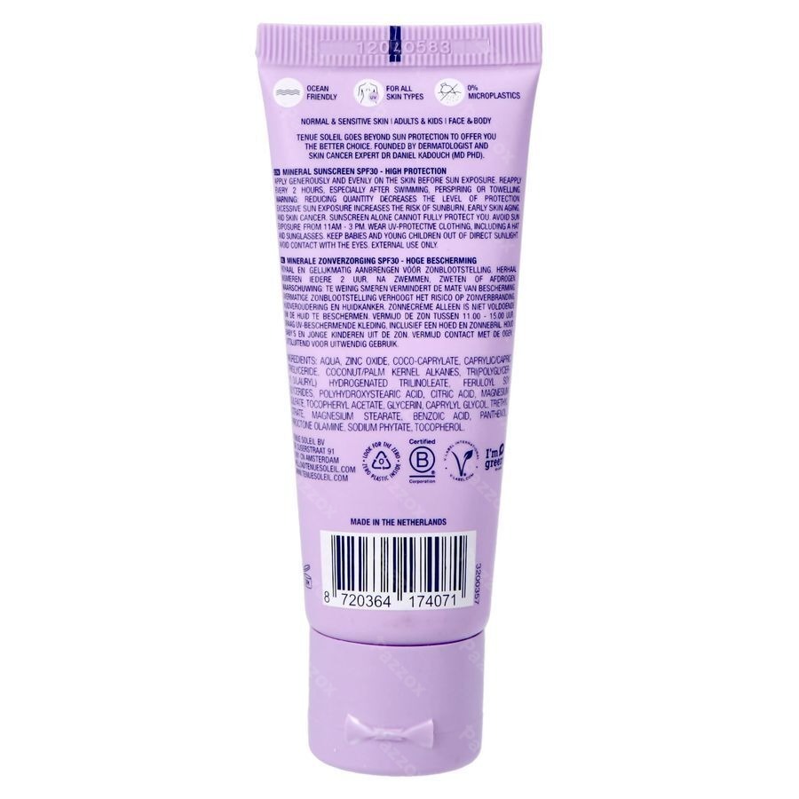 Tenue Soleil Minerale Zonnecrème SPF50 30ml