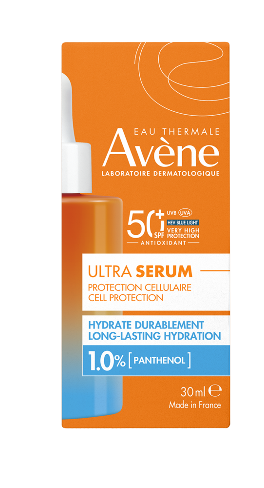 Avène Zon Hydraterend Ultra-Serum langdurige hydratatie SPF50+, Zeer hoge zonnebescherming, Panthenol, Gevoelige huid 30ml