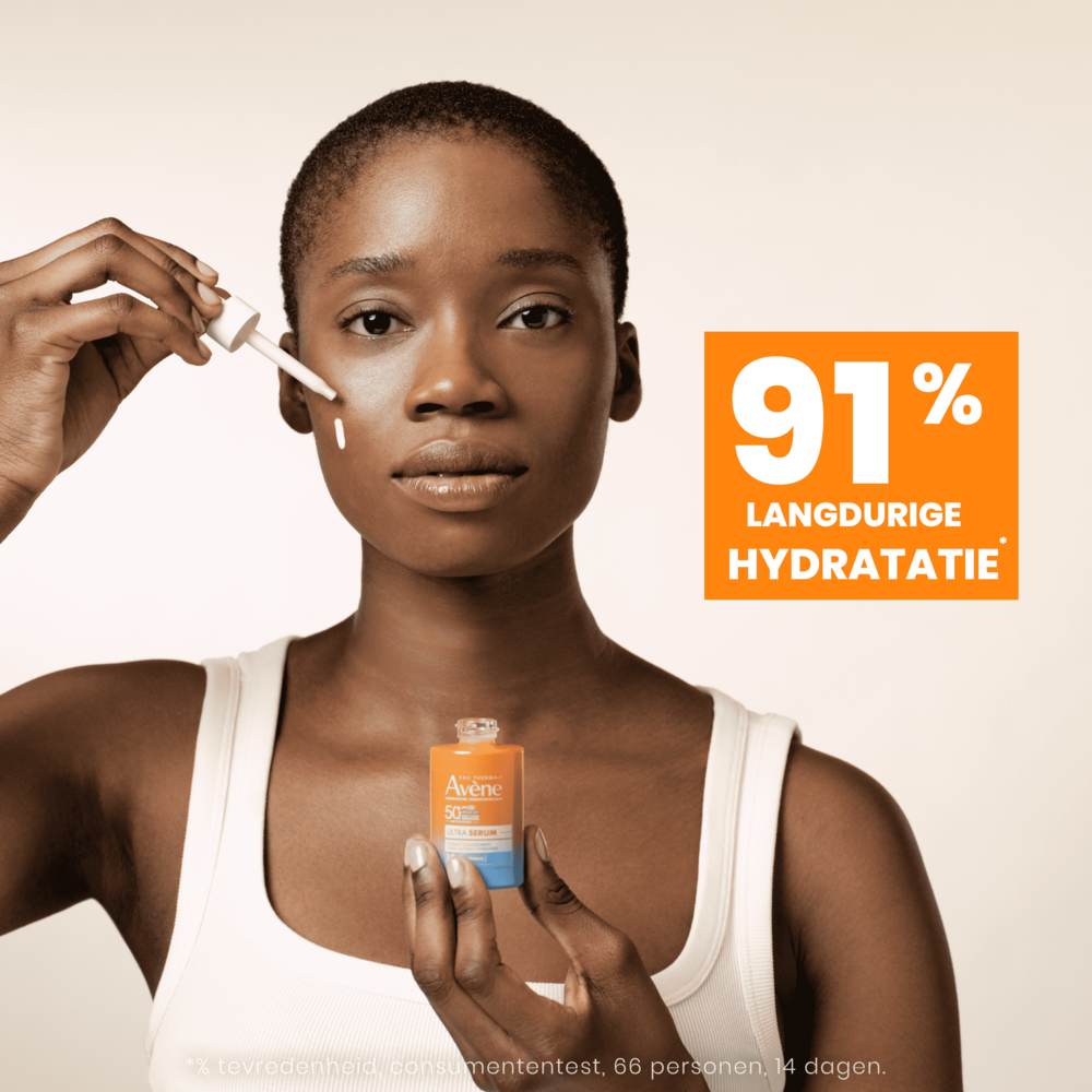 Avène Zon Hydraterend Ultra-Serum langdurige hydratatie SPF50+, Zeer hoge zonnebescherming, Panthenol, Gevoelige huid 30ml