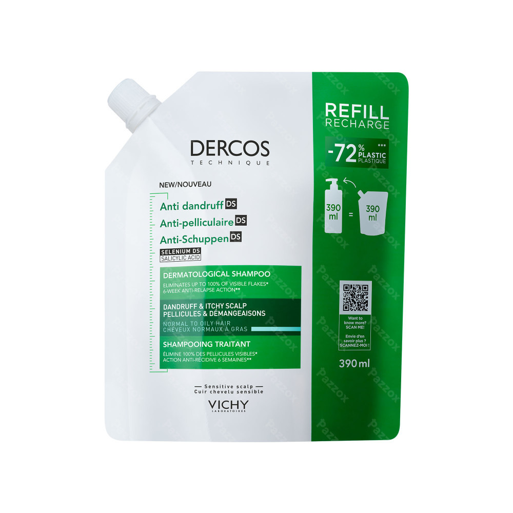 Vichy Dercos Anti-Roos DS Shampoo Navulling Normaal tot Vet Haar