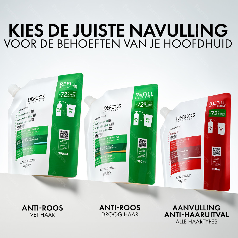 Vichy Dercos Anti-Roos DS Shampoo Navulling Normaal tot Vet Haar