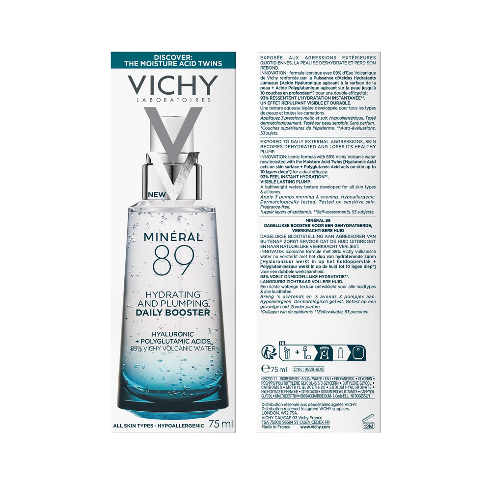 Vichy Minéral 89 Booster Versterkend en Hydraterend Serum 75 ml