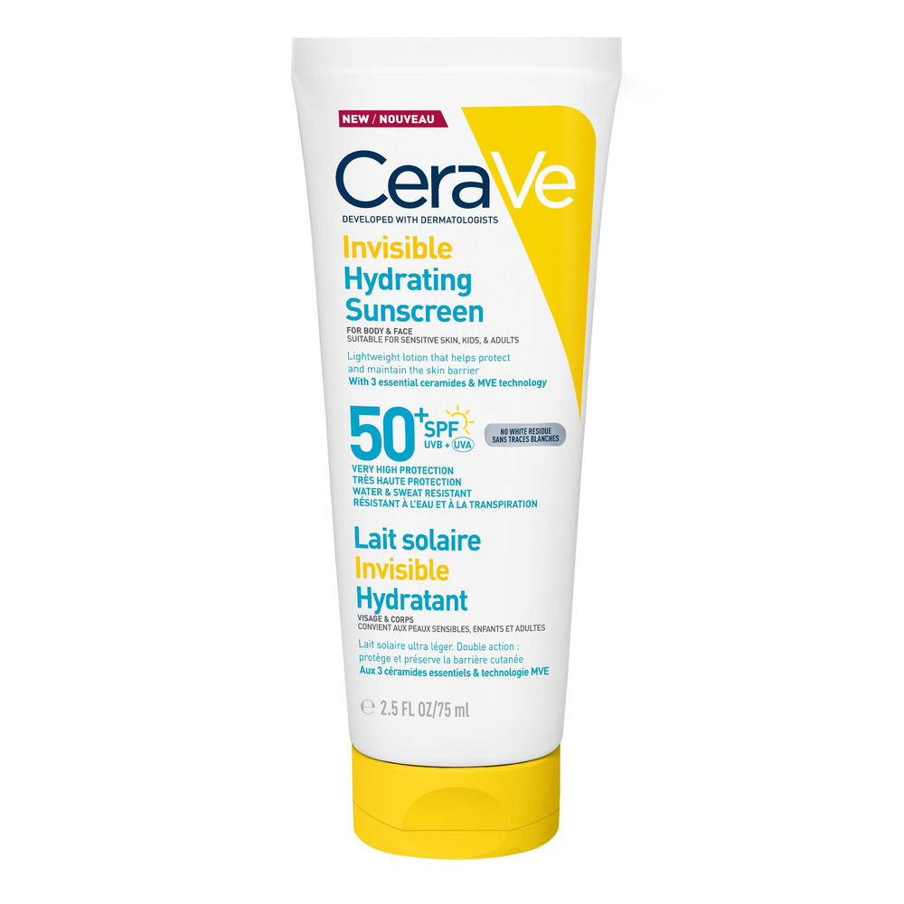 CeraVe Sun Hydraterende Onzichtbare Zonnecrème SPF50 75 ml