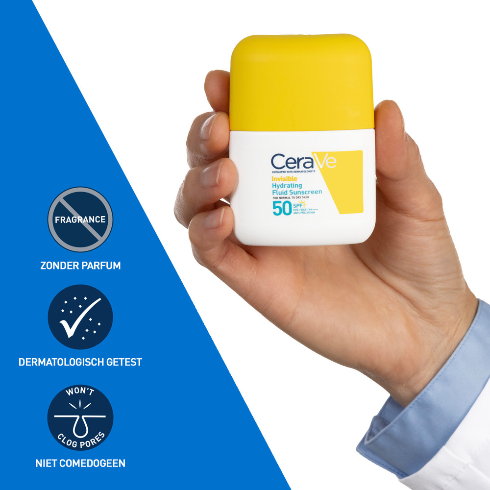 CeraVe Sun Hydraterende Onzichtbare Zonne Fluide SPF50 50 ml
